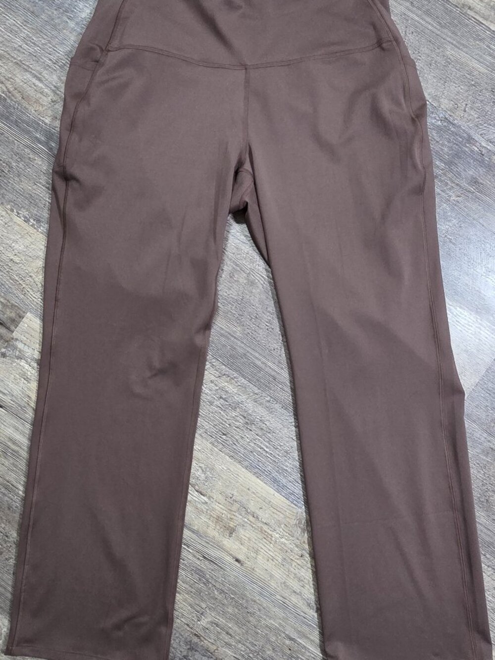 All In Motion Brown Athletic Pants Long Length High Waist Sz XL